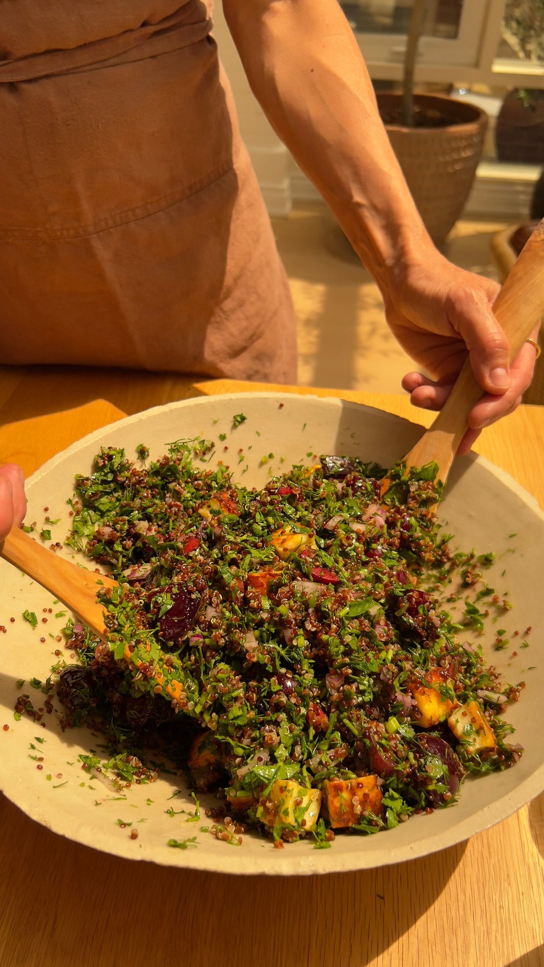 Cherry, Herb, Halloumi and Quinoa Salad