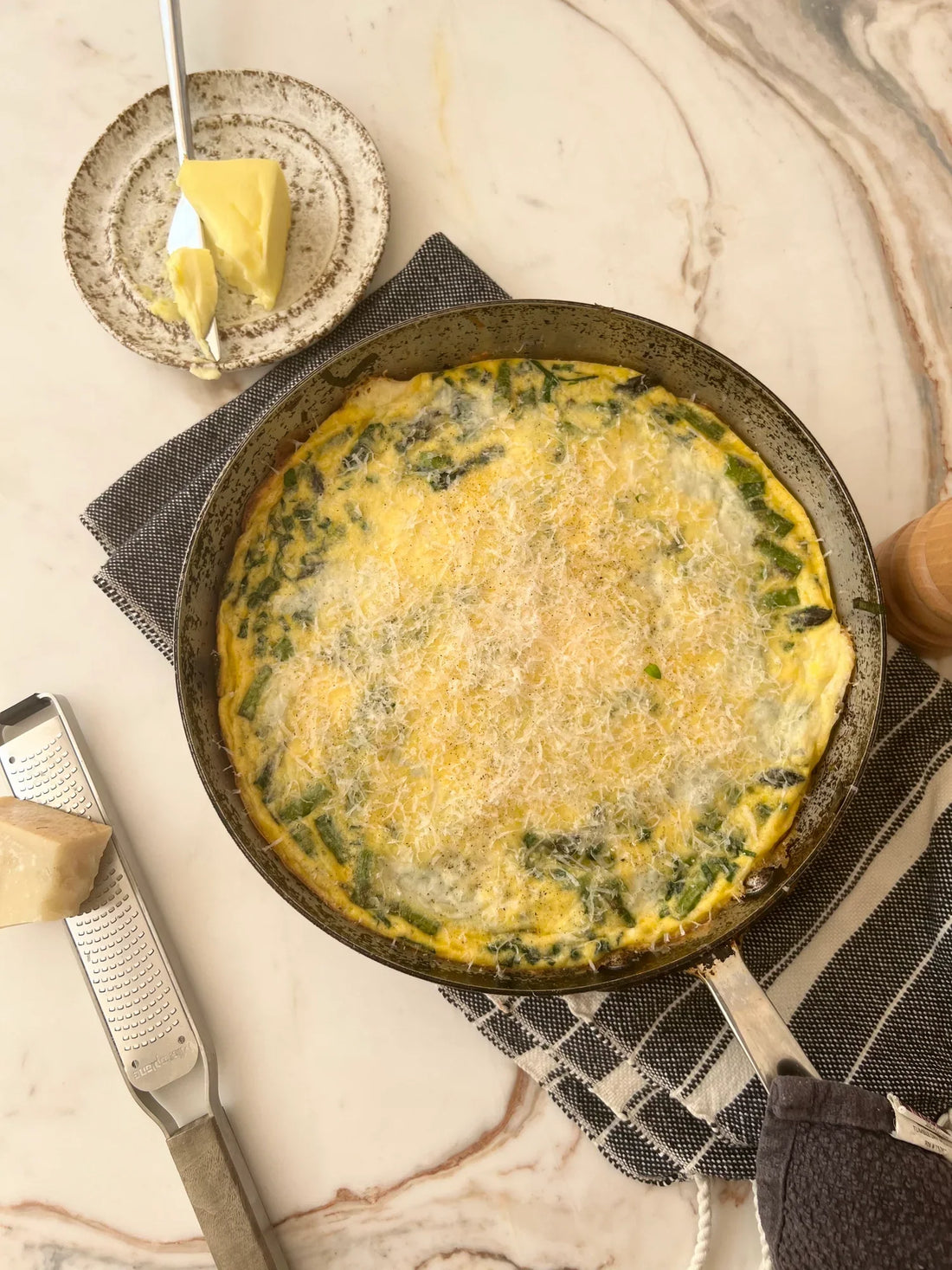 Asparagus, Ramp and Fontina Frittata