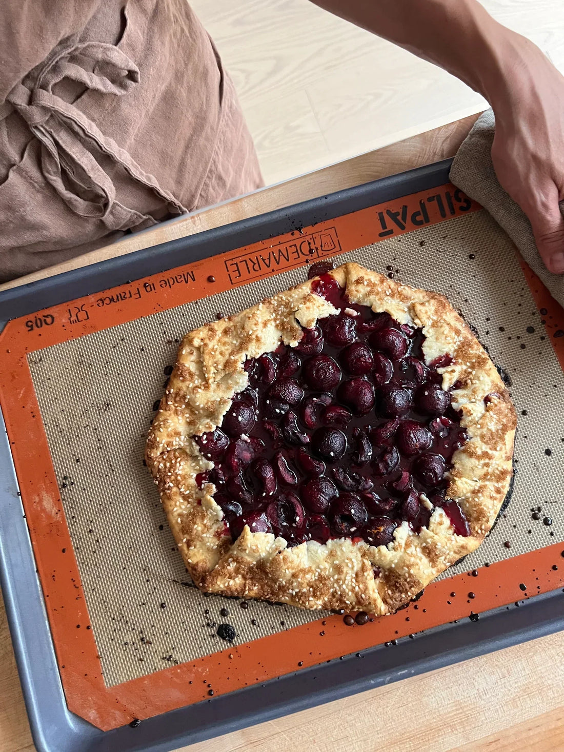 Fennel Sesame and Cherry Galette