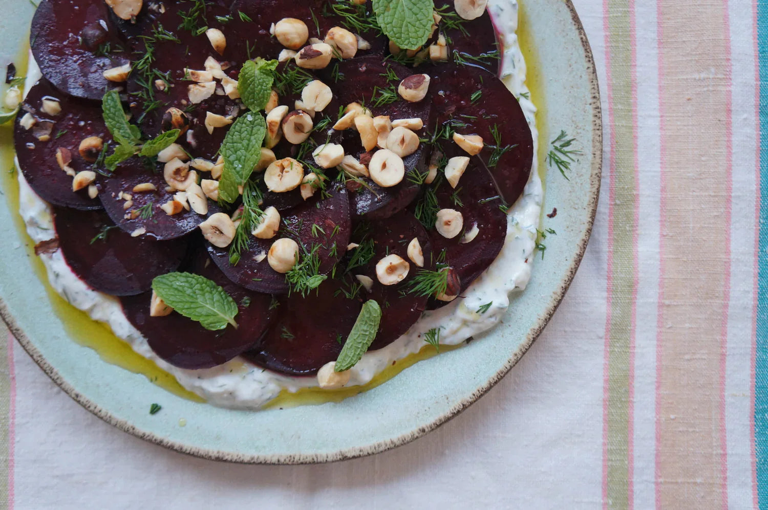 Roasted Beets With Tzaziki, Hazelnuts, Mint & Dill – Eden Eats