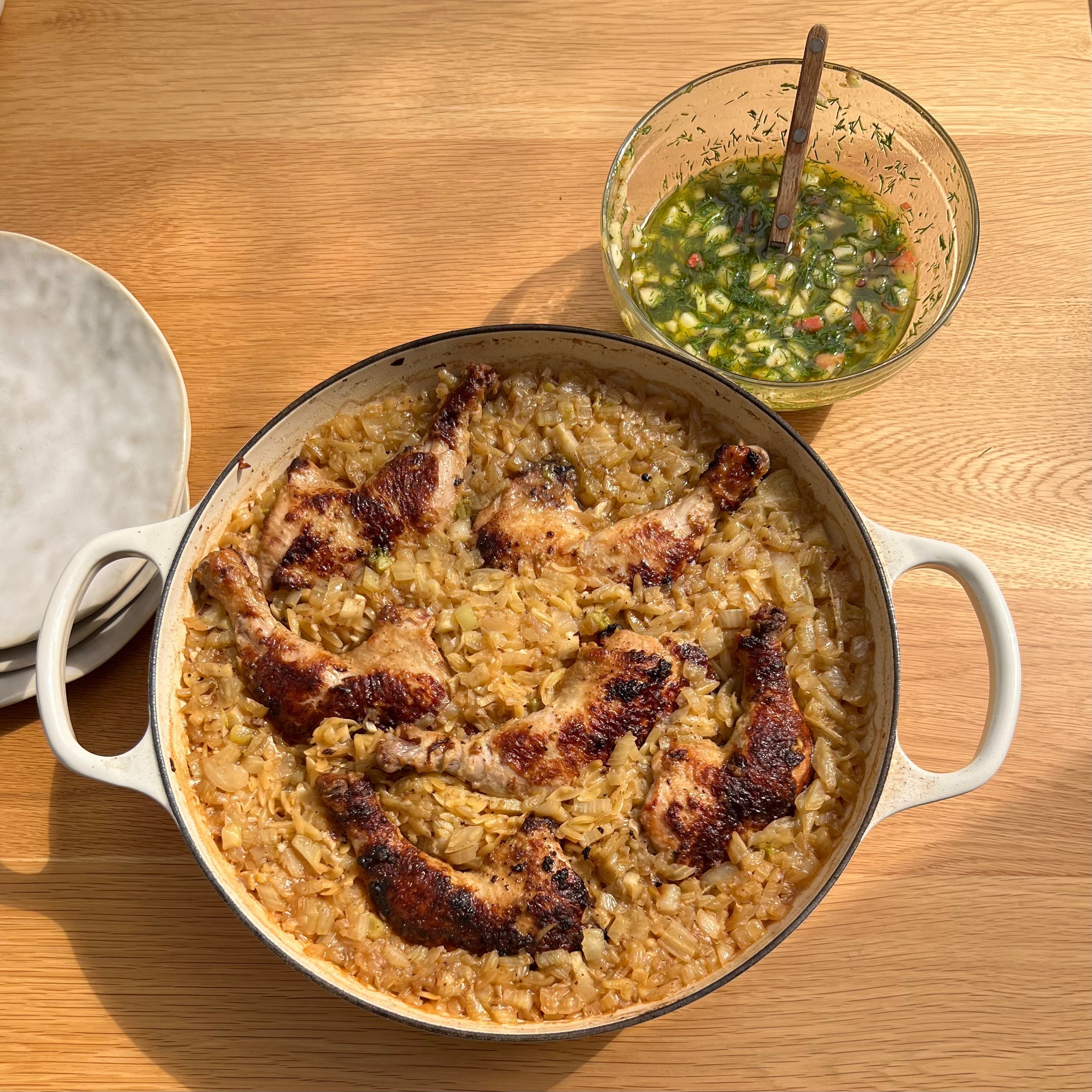 One-Pot Apple and Fennel Chicken Orzo (serves 6-8) – Eden Eats