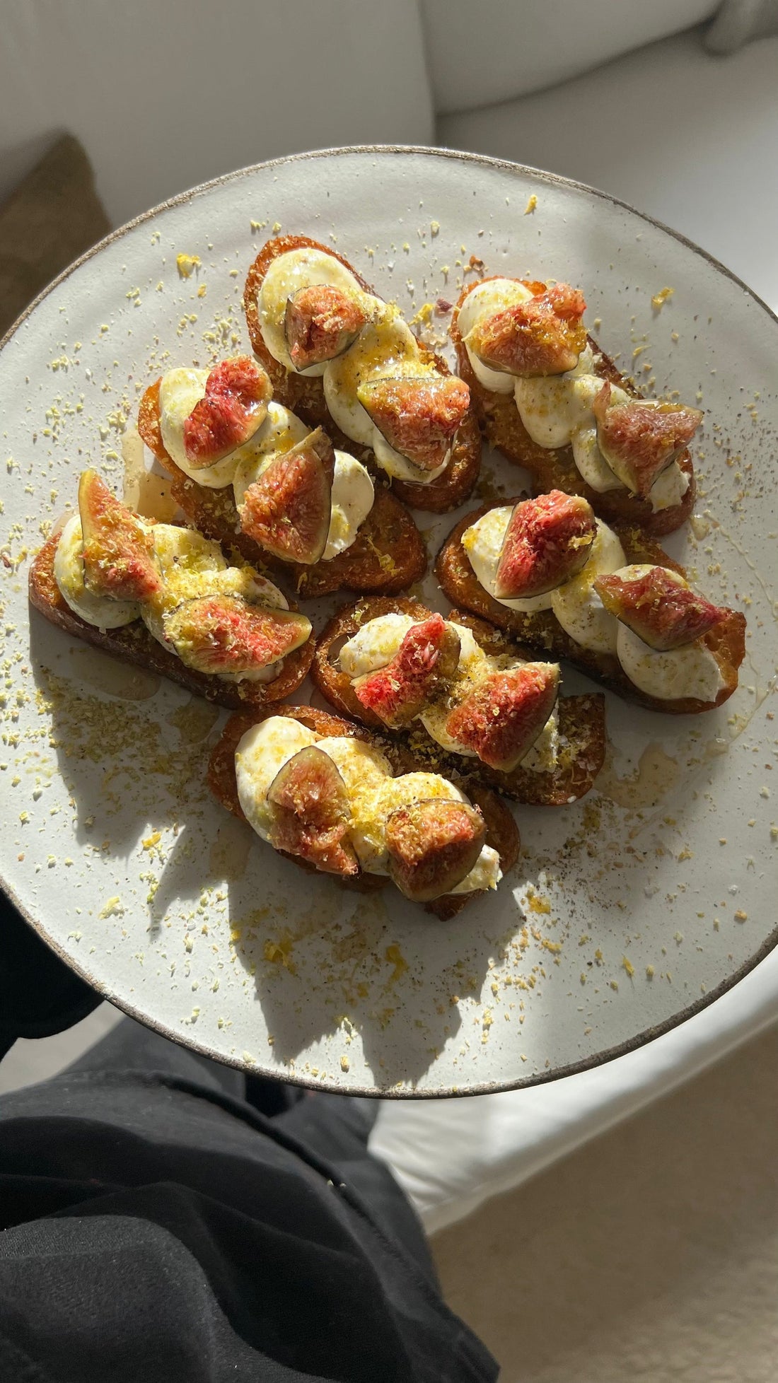 Honey, Fig, and Ricotta Crostini
