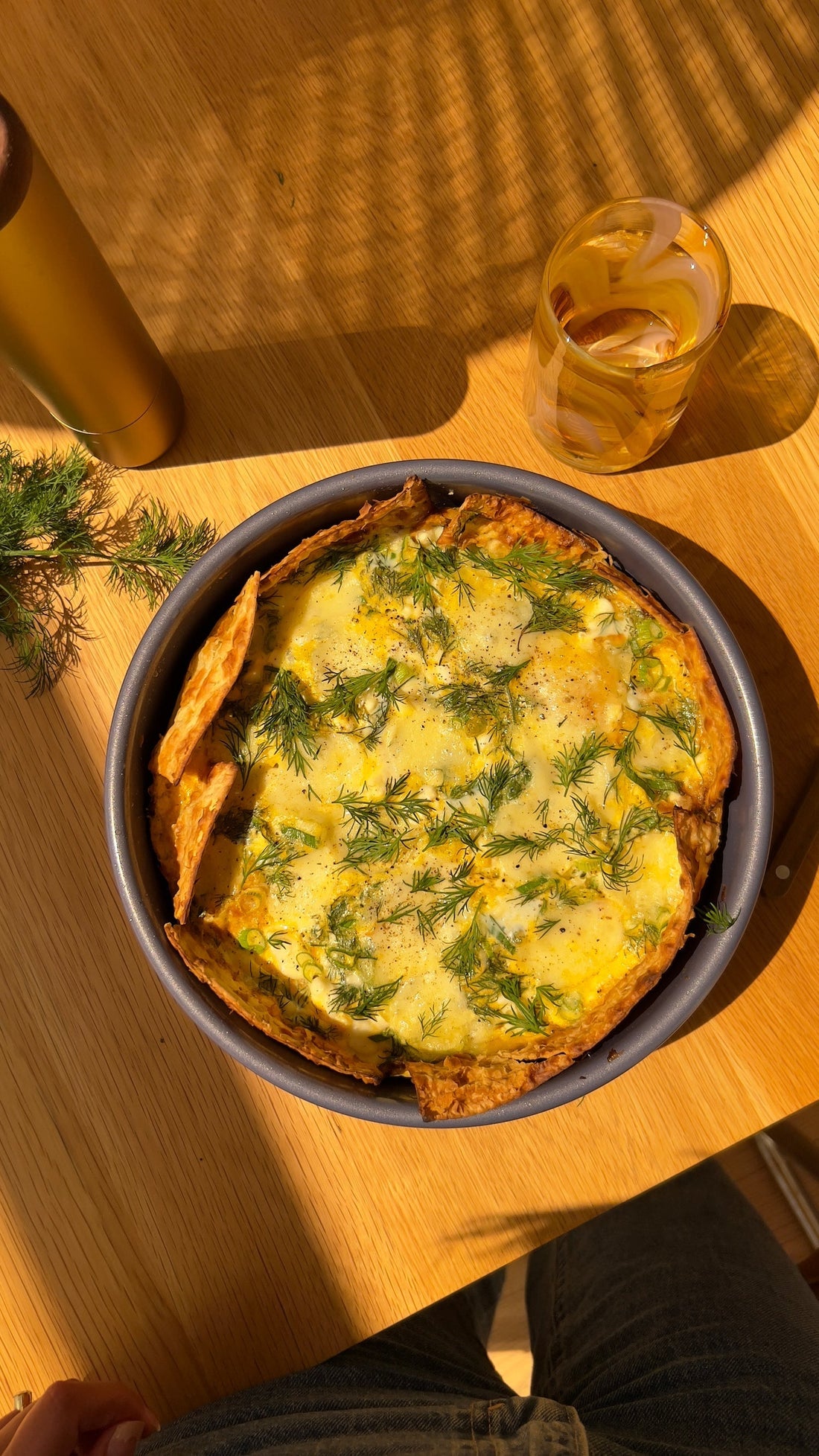 Matzah Quiche with all the Cheese