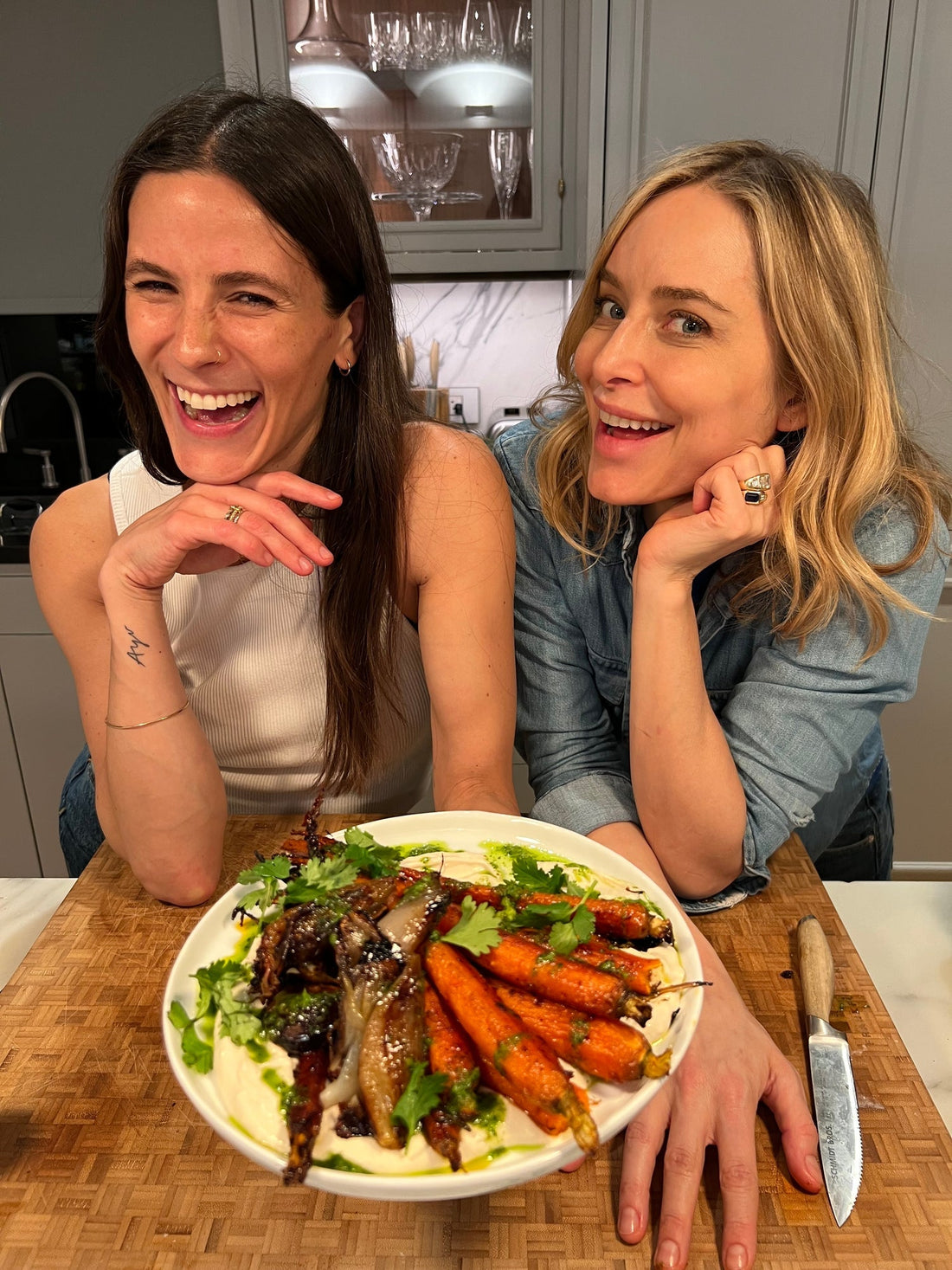 Maple Roasted Carrots with Yogurt Tahini and Zhug