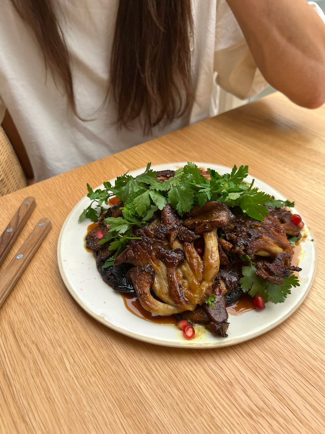 Pomegranate Glazed Mushroom Steaks