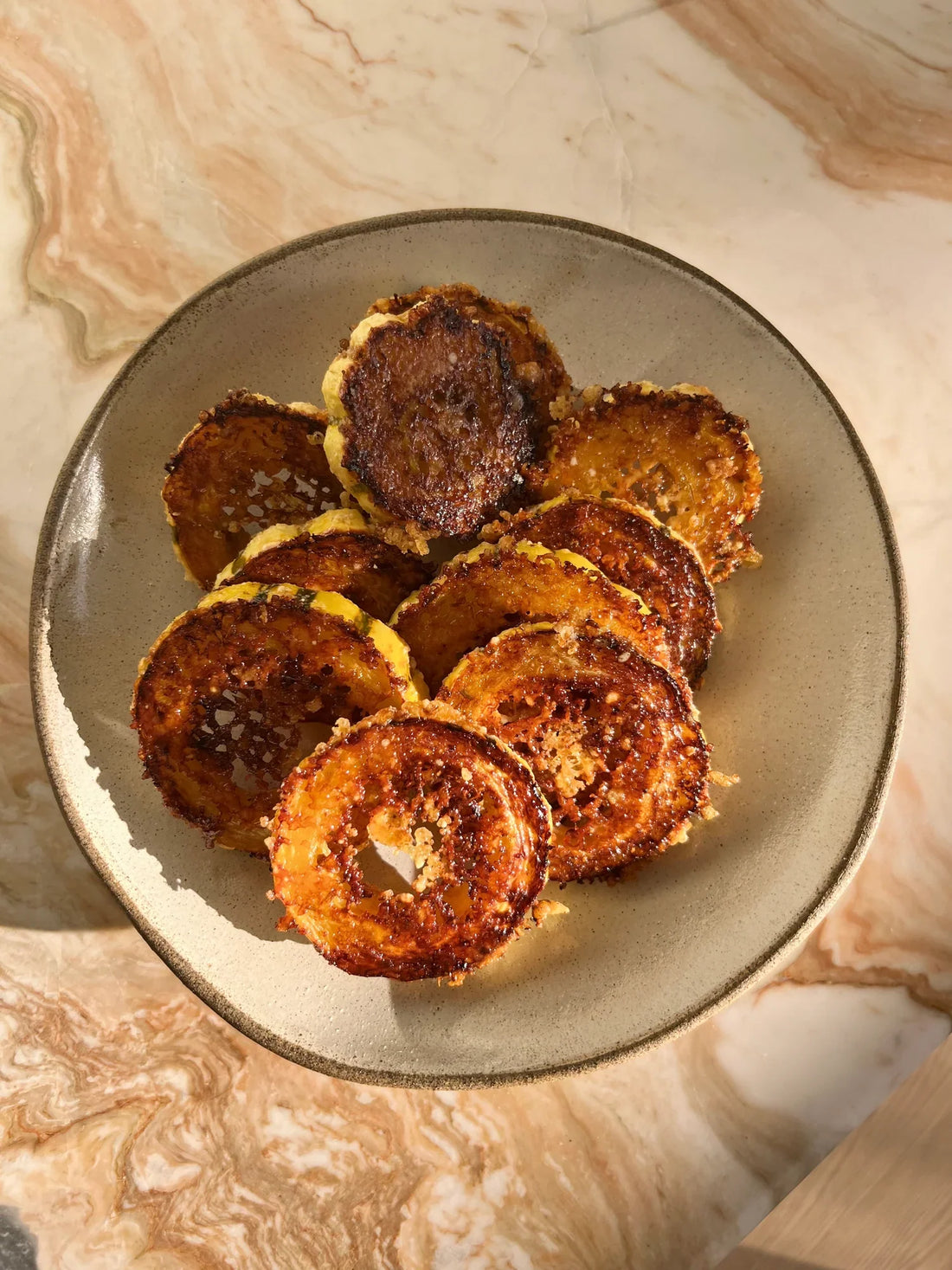 Crispy Parm Delicata Squash with Fennel & Coriander Seed