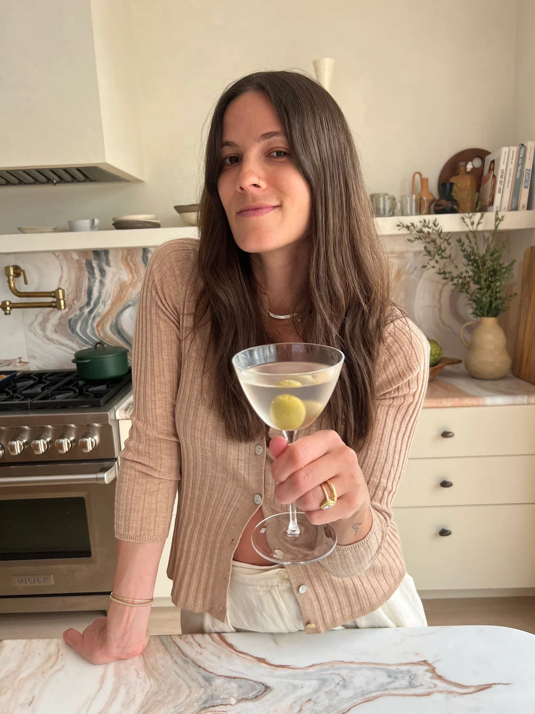 Dirty vodka martini