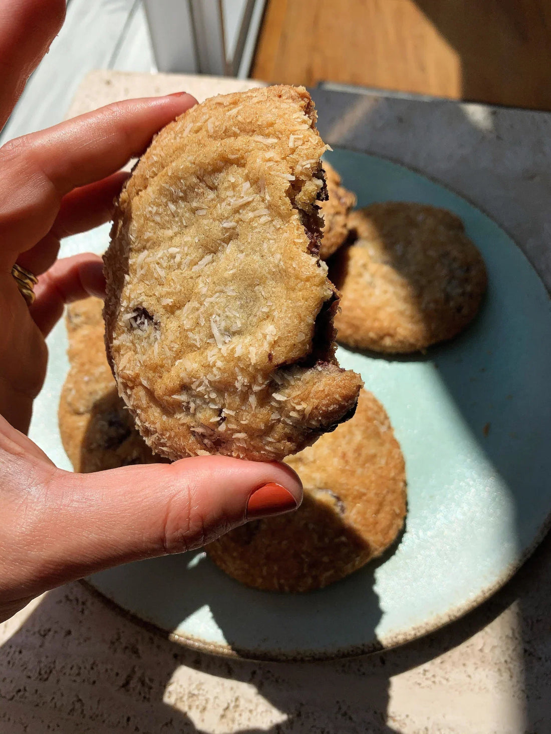 Cardamom Coconut Chocolate Chip Cookies