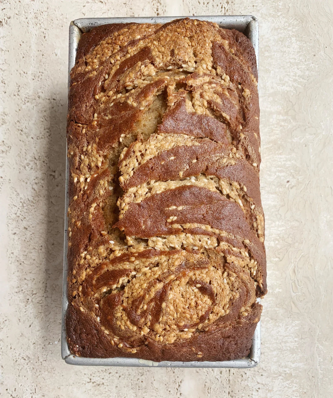 Maple Tahini Swirl Banana Bread