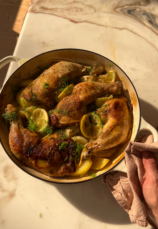 Lemony Chicken, Fennel, and Potatoes