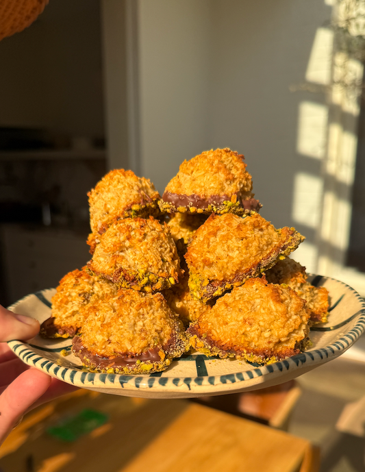 Cardamom Coconut Pistachio Macaroons
