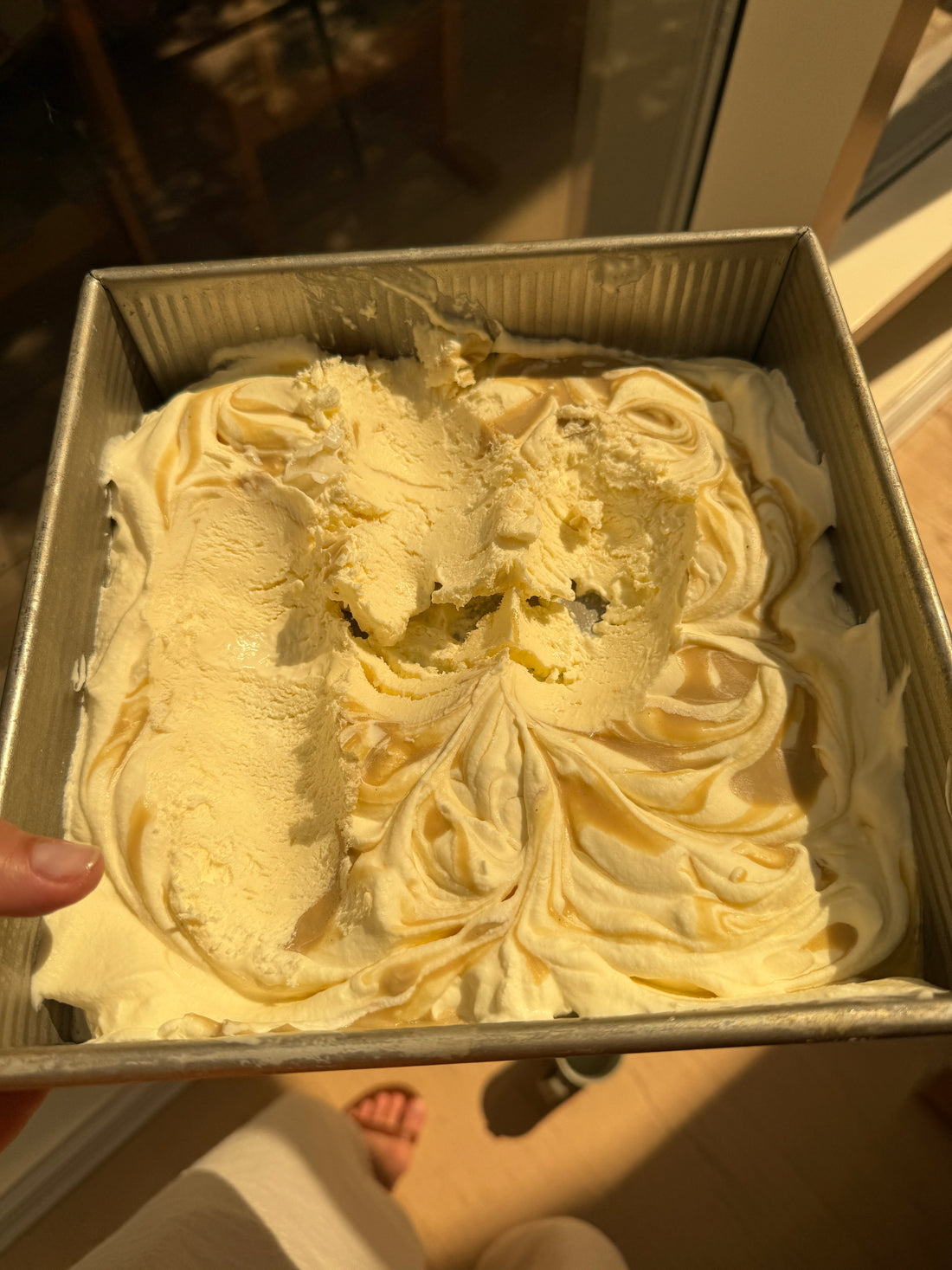 5 ingredient No Churn Tahini Swirl Ice Cream