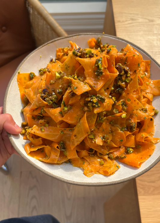 Carrot Ribbon Salad with Pistachio and Tarragon