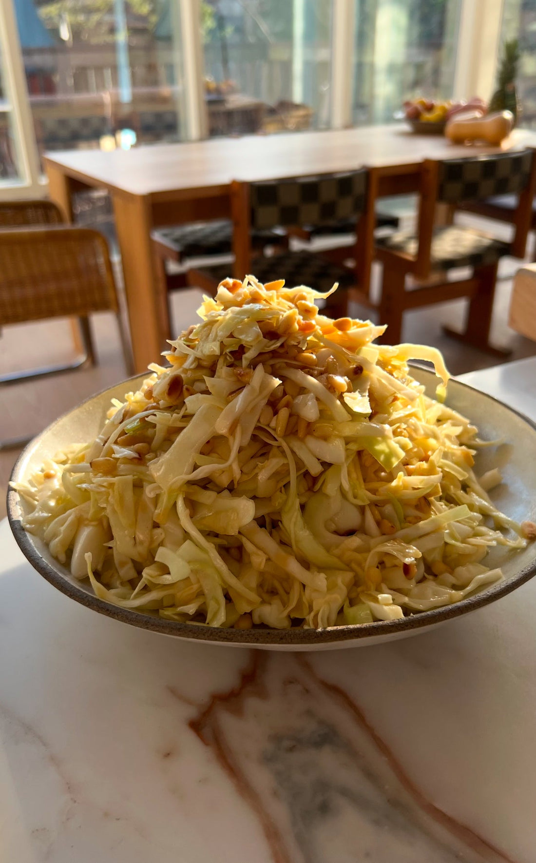 Cabbage and Pine Nut Salad