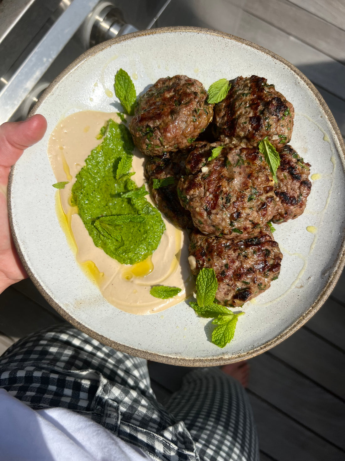 Juicy herby lamb kebabs