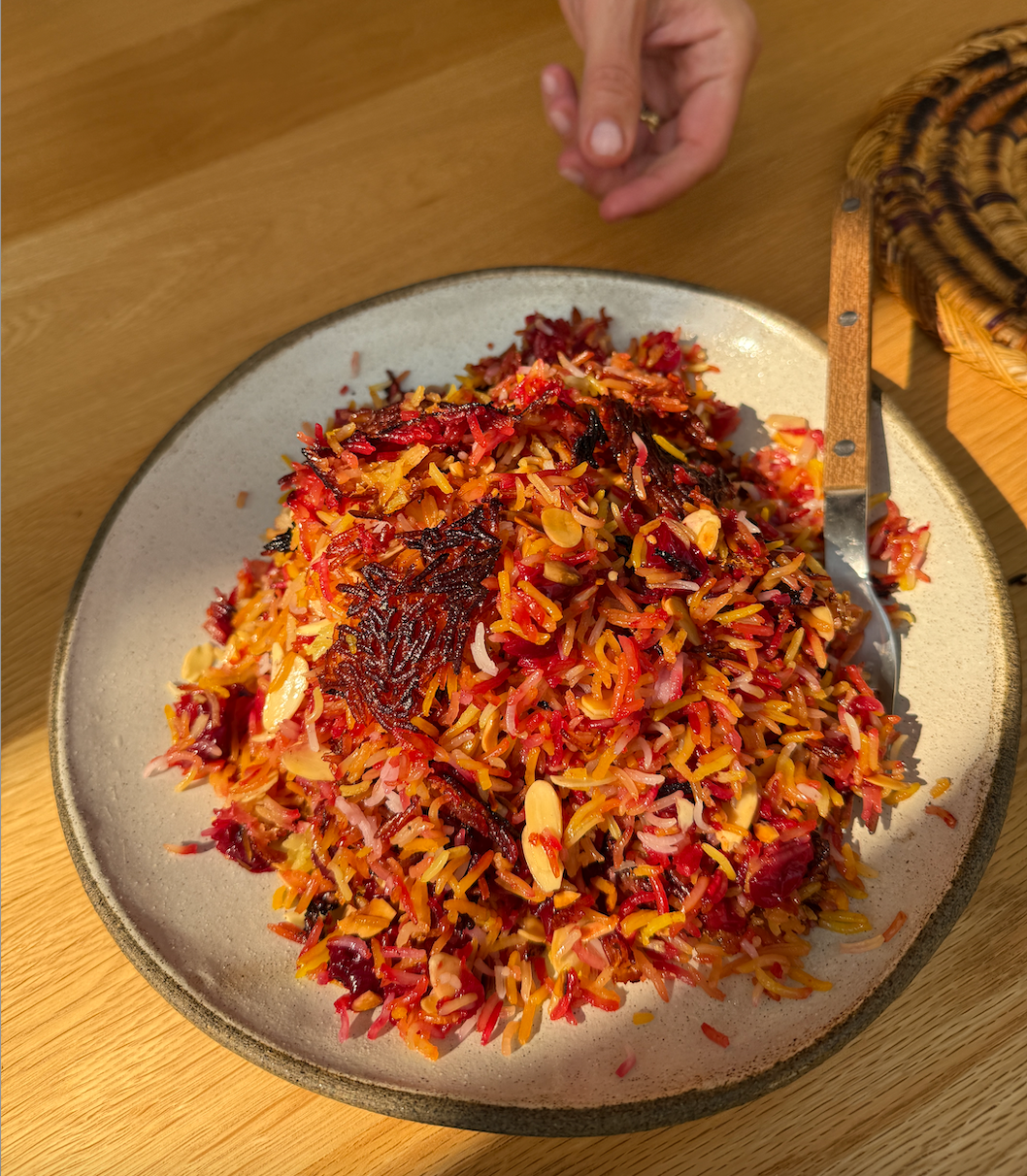 Sour Cherry and Saffron Crispy Rice