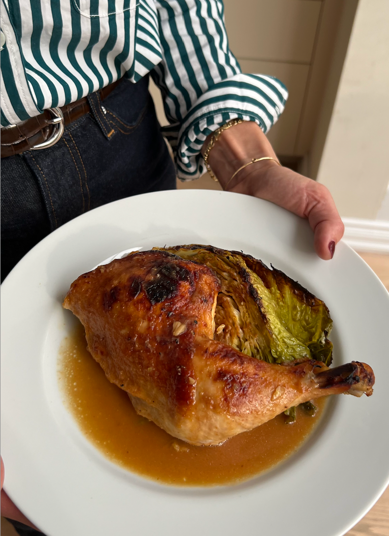 miso butter chicken and cabbage