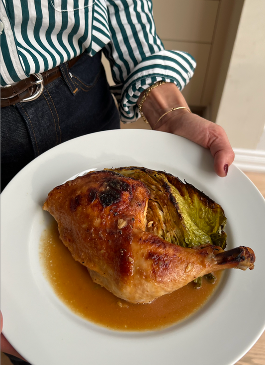 miso butter chicken and cabbage