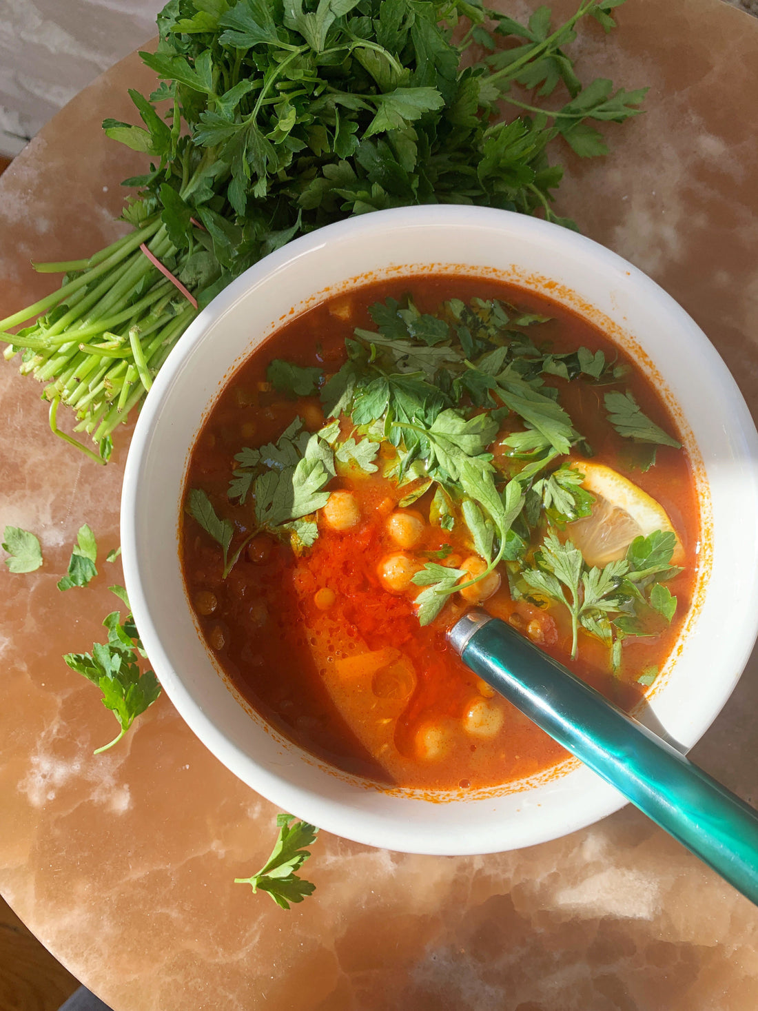 Harira - Moroccan Legume and Spiced Lentil Soup