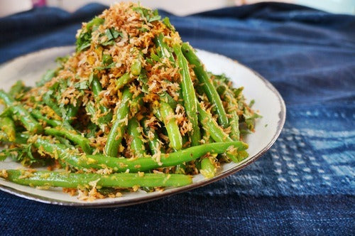 Toasted Coconut String Beans
